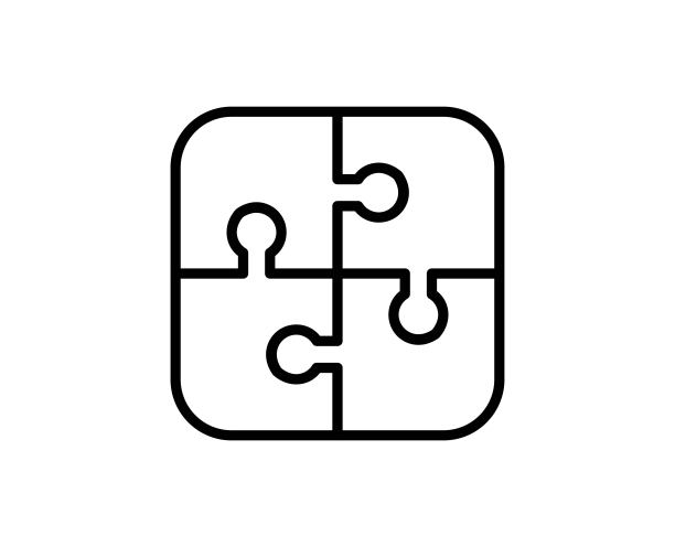 拼图线性图标图片下载
