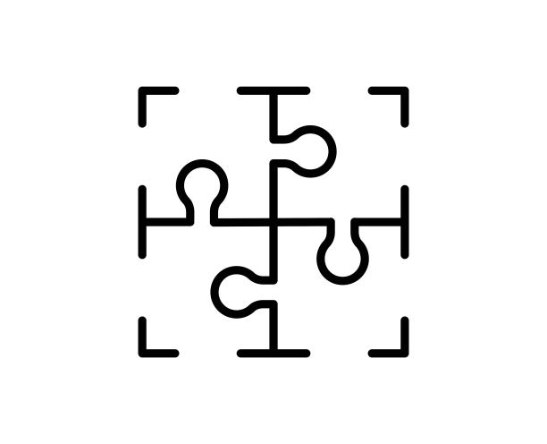拼图线性图标图片下载