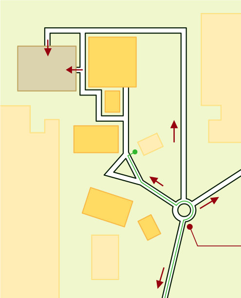 行车方向导航图。地理位置，导游，路线城市图。图片下载