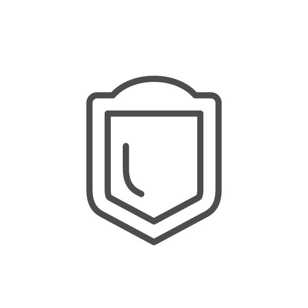 盾牌线条图标与安全概念图片下载