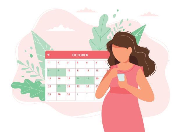 任命医疗怀孕。孕妇在智能手机上预约。矢量插图在平面风格图片下载