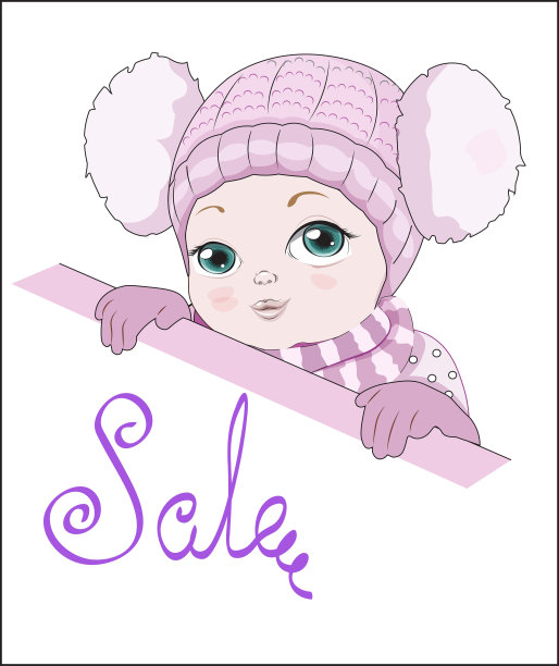 戴粉红帽子的女孩，pumpona特卖图片下载