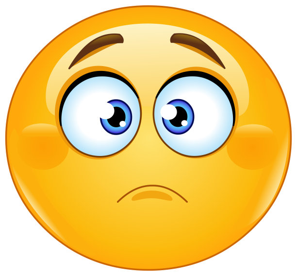 略皱着眉头表情符号图片下载