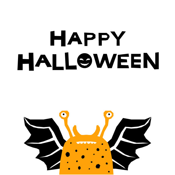 抽象的万圣节快乐图案背景。现代儿童万圣节艺术设计卡，万圣节派对邀请，菜单，秋季假日商店销售，袋印，t恤等。图片下载