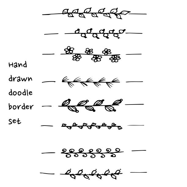手绘涂鸦圆形和方形矢量图片边框框架。复古复古素描框架，画框横幅，图片和照片插图图片下载