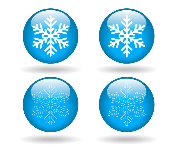 雪花光泽的按钮图标。空调，冷冻机的标志。矢量插图形象。图片下载