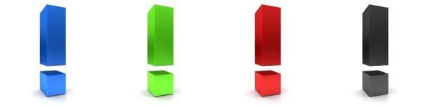 感叹号蓝绿红黑警告标志建议符号图标设置3d图形图片下载