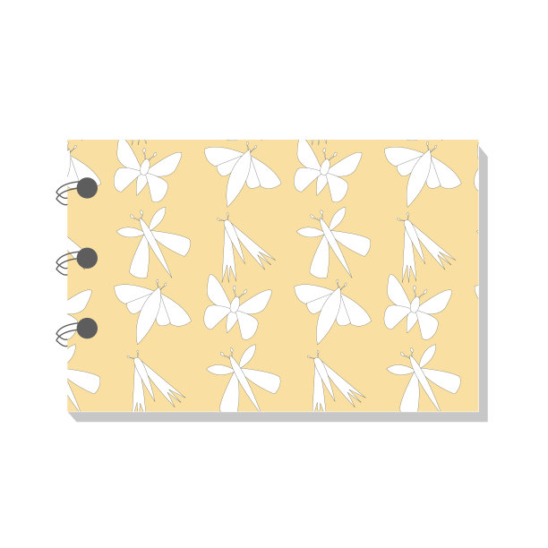 彩色笔记本，蝴蝶图案，设计简单。现代抽象矢量设计的纸张，封面，织物，室内装饰。柔和的绿色适合儿童/儿童卧室图片下载