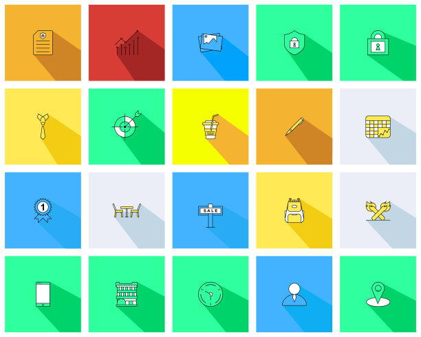 办公标志设置-业务图标设置-向量图片下载