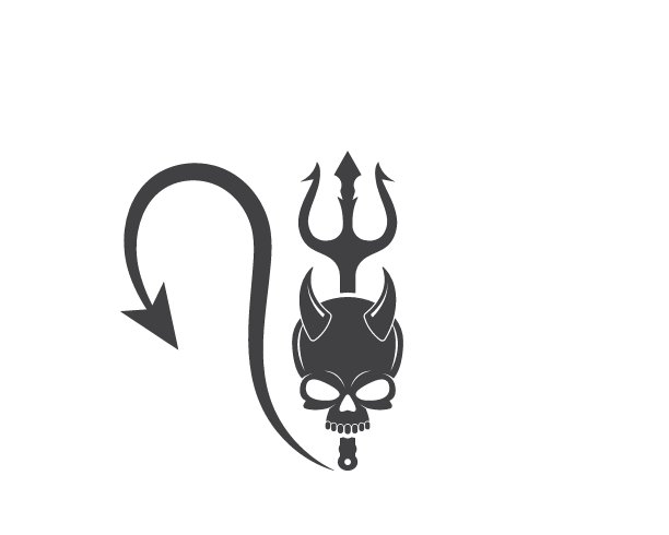 颅骨标志矢量插图图片下载