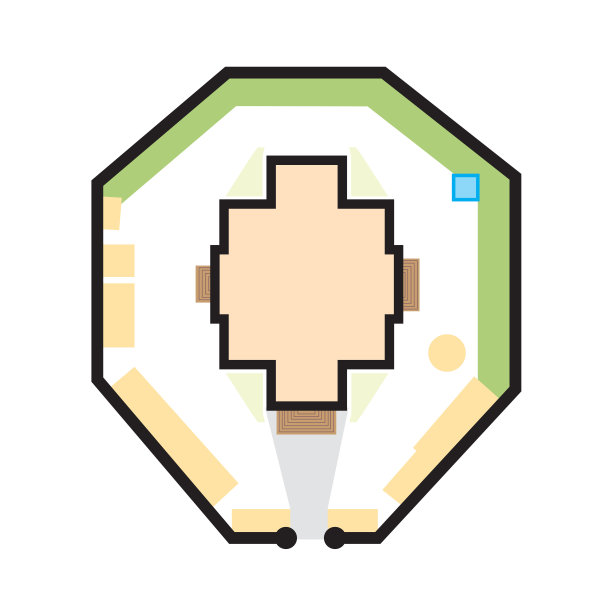 教堂建筑群建筑平面图。正统寺院建设广场。图片下载