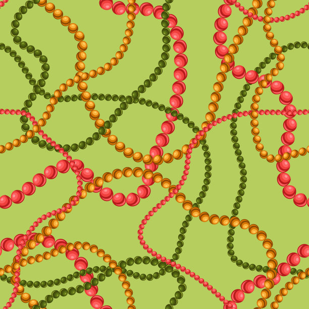 无缝模式与珍珠色项链。图片下载