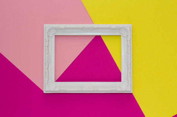彩色纸，白色框架，最小的背景。图片下载