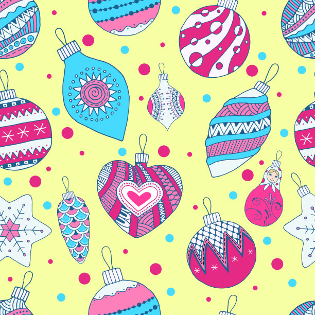 圣诞节无缝模式。图片下载