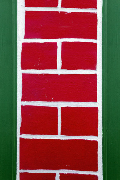 粉刷成砖状的墙图片下载