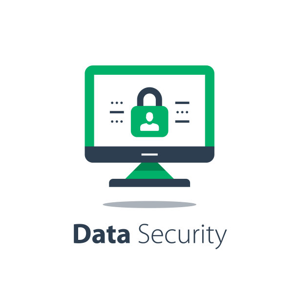 网络安全，电脑显示器和挂锁，安全上网，杀毒软件图片下载