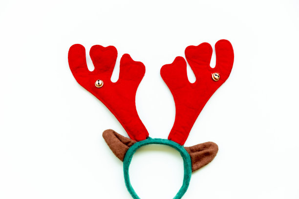 驯鹿的鹿角孤立在白色中。圣诞节的概念。图片下载