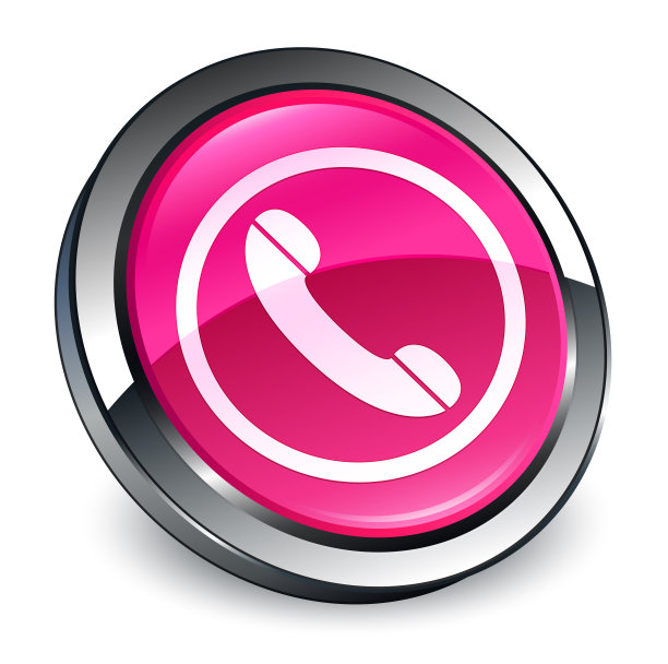 手机图标3d粉色圆形按钮图片下载