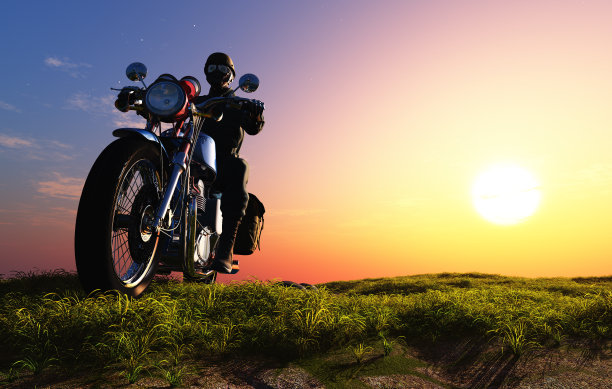 骑摩托车的人图片下载