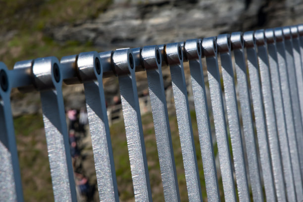 金属栏杆的特写图片下载