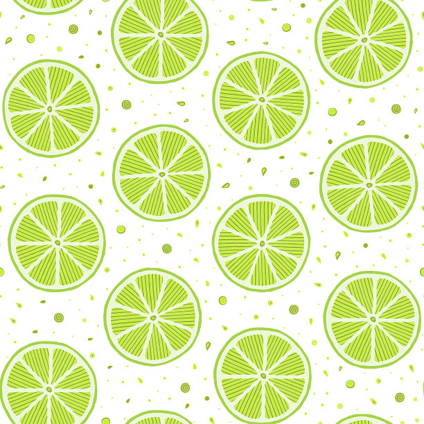 水果的背景。柠檬片的模式。图片下载