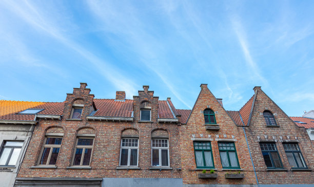 俯瞰历史悠久的布鲁日市中心图片下载