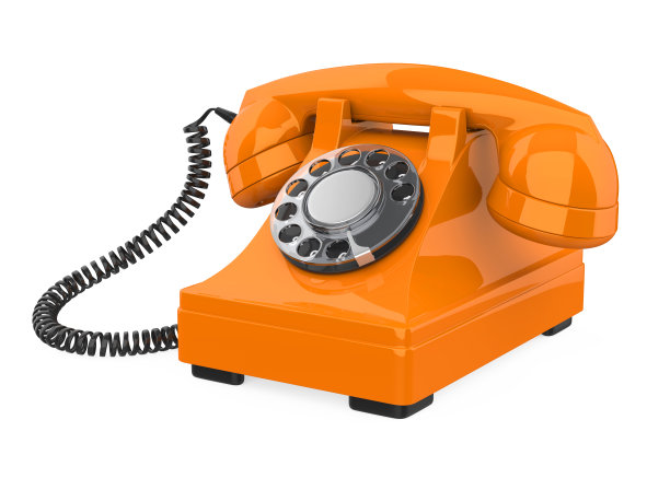 橙色复古电话图片下载