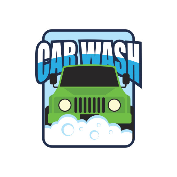 洗车服务标志，矢量插图，股票插图图片下载