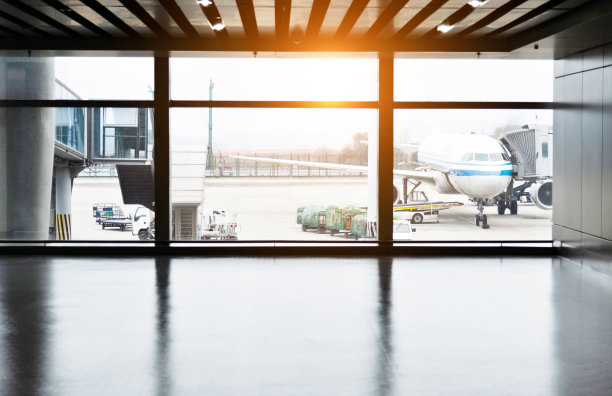 空空如也的机场门厅图片下载