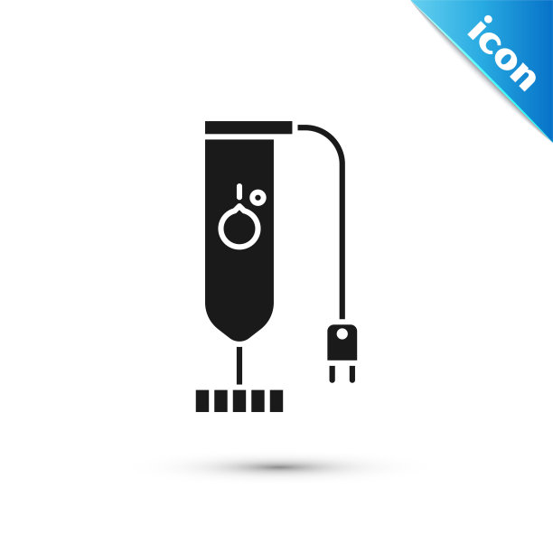 黑色搅拌机图标孤立的白色背景。厨房电动固定式搅拌机。烹饪冰沙，鸡尾酒或果汁。矢量图图片下载