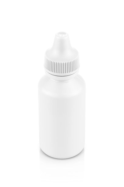 白色塑料滴眼瓶孤立在白色背景上图片下载