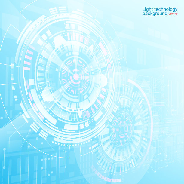 向量。抽象的浅蓝色未来主义背景。高新技术说明。未来软件雷达显示。住房和城市发展部的用户界面。能源负荷规模。科学和空间技术。图片下载