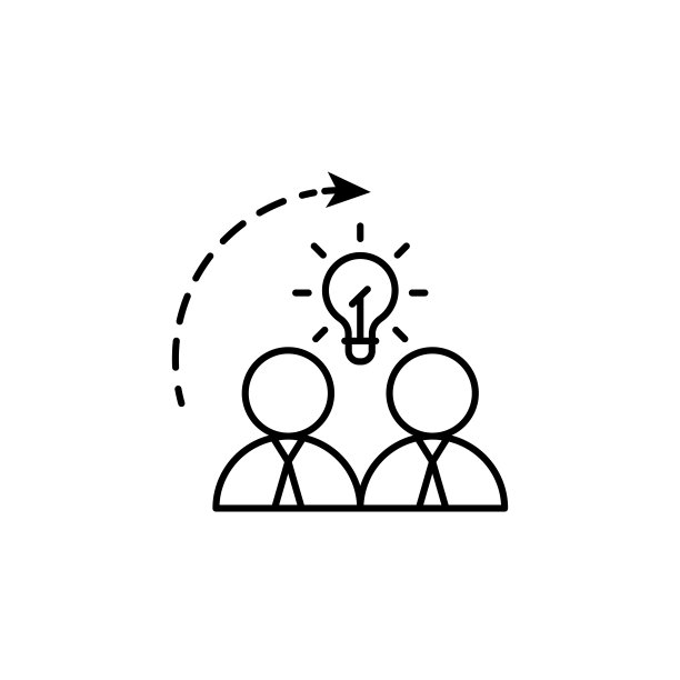 合作理念团队合作图标。元素水疗细线图标图片下载