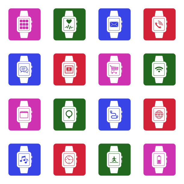 聪明看图标。广场上的白色平面设计。矢量插图。图片下载