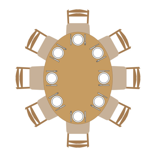 家庭会议点在一起的圆桌图片下载