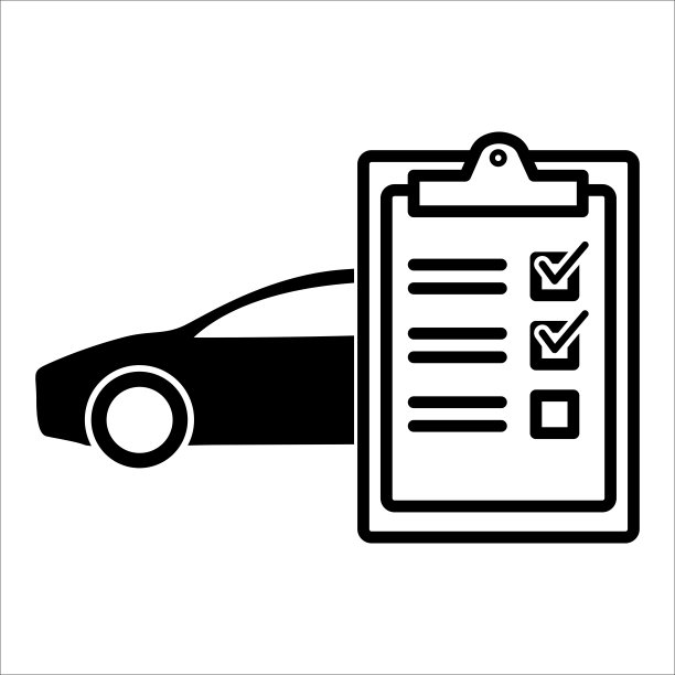 汽车服务检查表剪贴板。蜱虫的迹象。向量图片下载