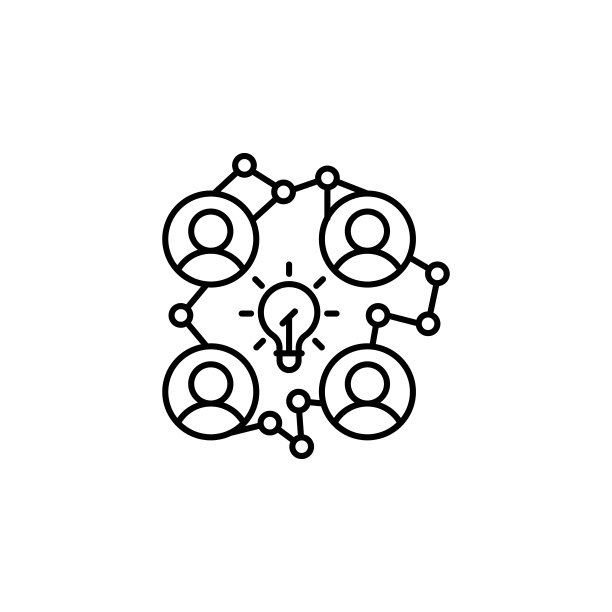 连接想法团队图标。元素水疗细线图标图片下载