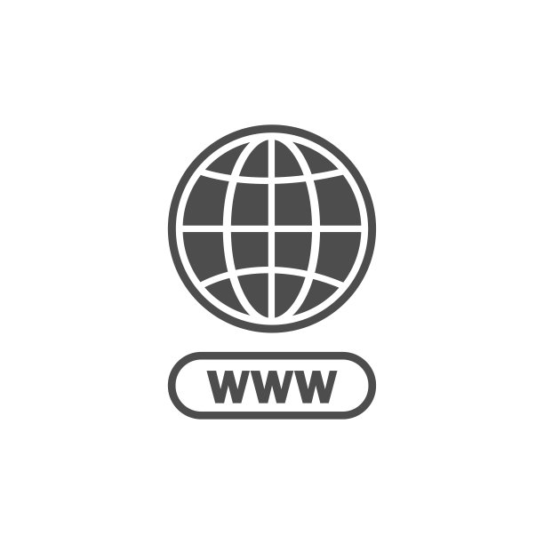 黑色网站图标，访问网站，适用于应用程序和网站的扁平矢量图标，Www图标在白色背景上隔离图片下载