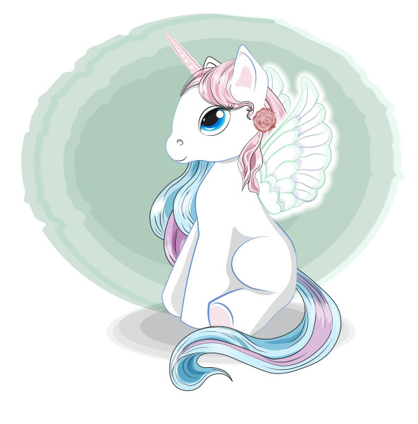 长着翅膀的独角兽图片下载