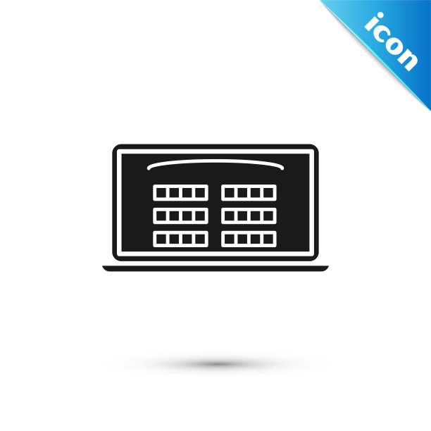 黑色购买电影票在线图标孤立在白色背景。服务的概念。矢量图图片下载