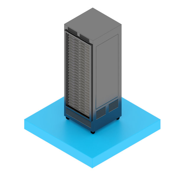服务器机架与等距视图隔离图片下载