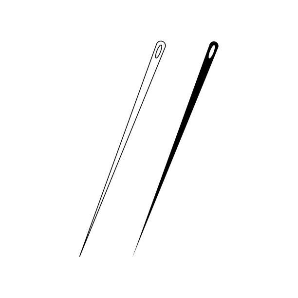 白色背景上的针。图标。向量图片下载
