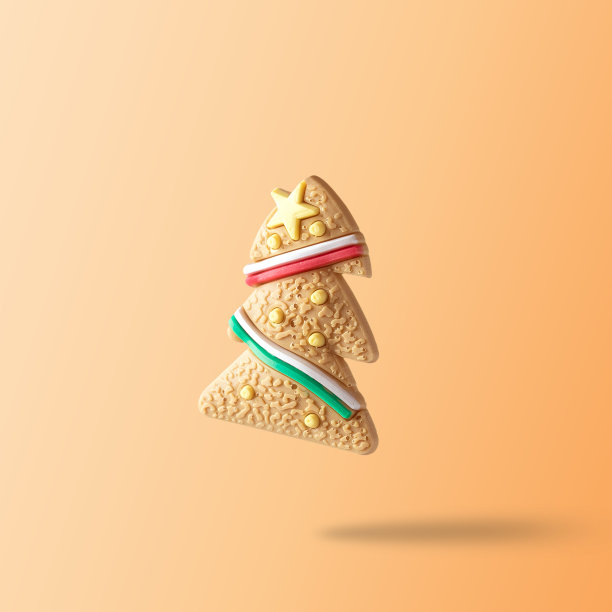 创意圣诞背景与圣诞冬季装饰。最小的圣诞节或新年概念。图片下载