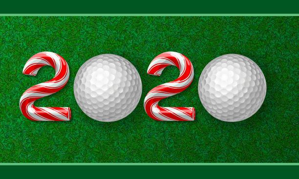 高尔夫球的糖果拐杖数字2020图片下载