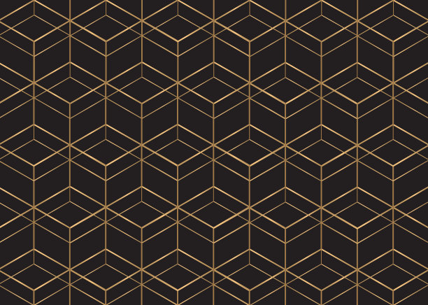 金色的线。几何图案的背景。奢华的风格。矢量插图。图片下载