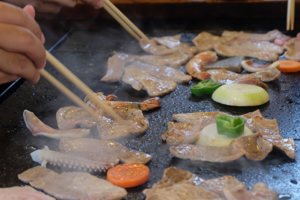 日式烤猪肉，烤猪肉图片下载