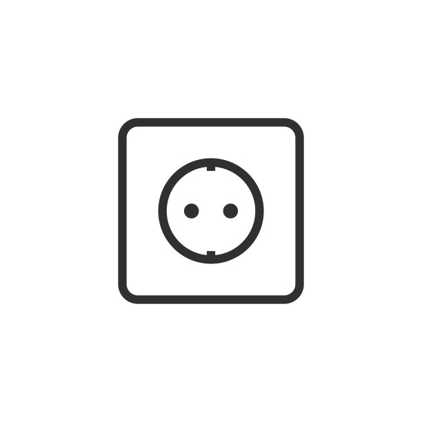 插座插头图标隔离在白色背景上。矢量插图。图片下载