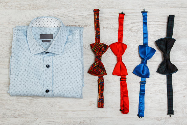 衬衫和不同的领结图片下载