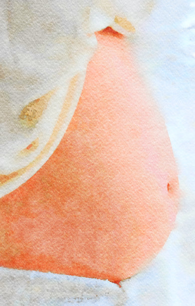 孕妇水彩插画图片下载