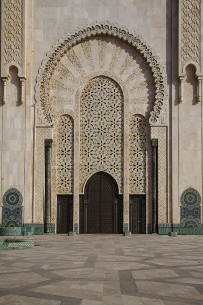 摩洛哥哈桑二世清真寺的景色图片下载